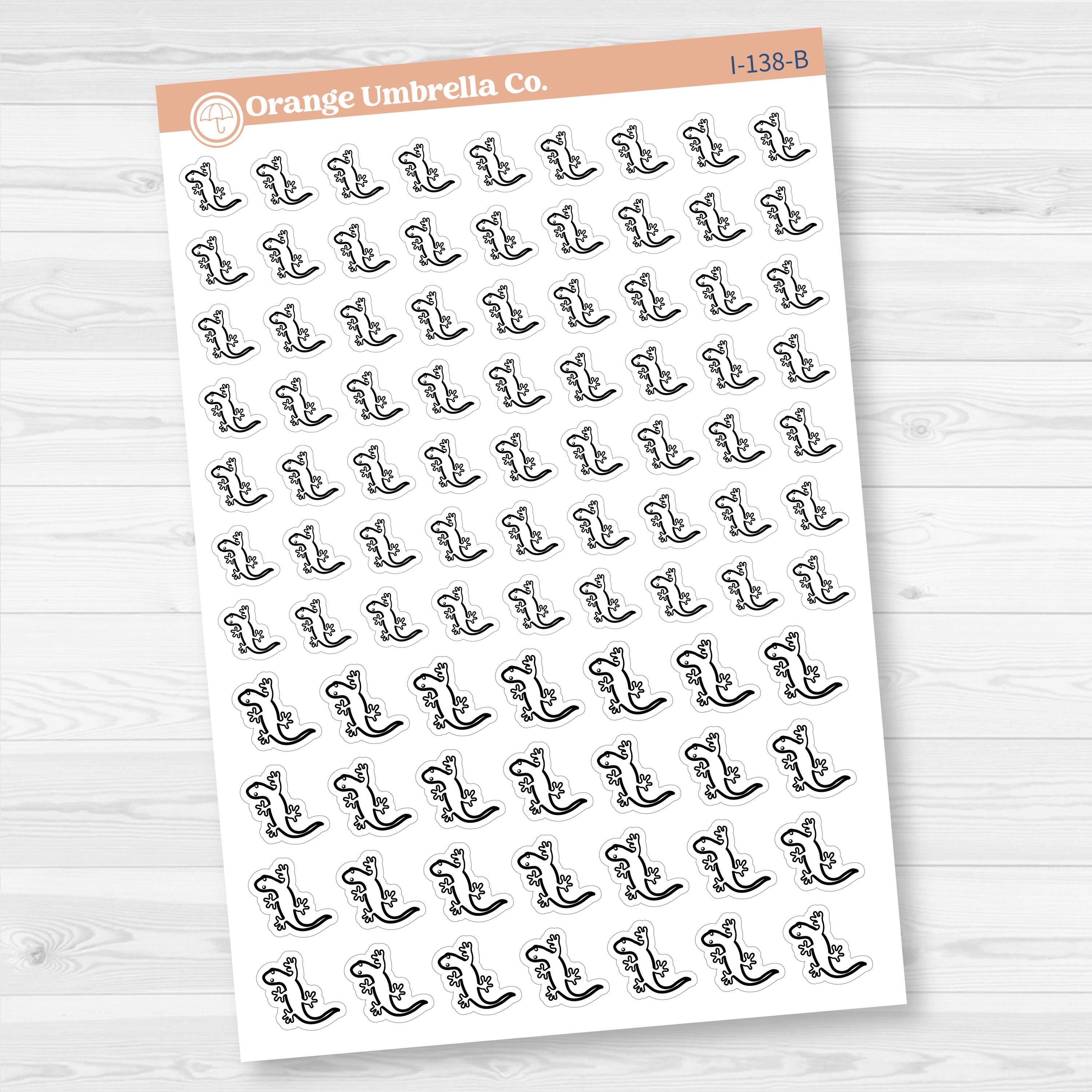 Lizard Icons | Feed Gecko | Hand Doodled Icons Planner Stickers | I-138