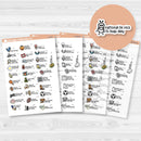 July Wacky Holidays Mini Script Planner Stickers | F17 | E-333