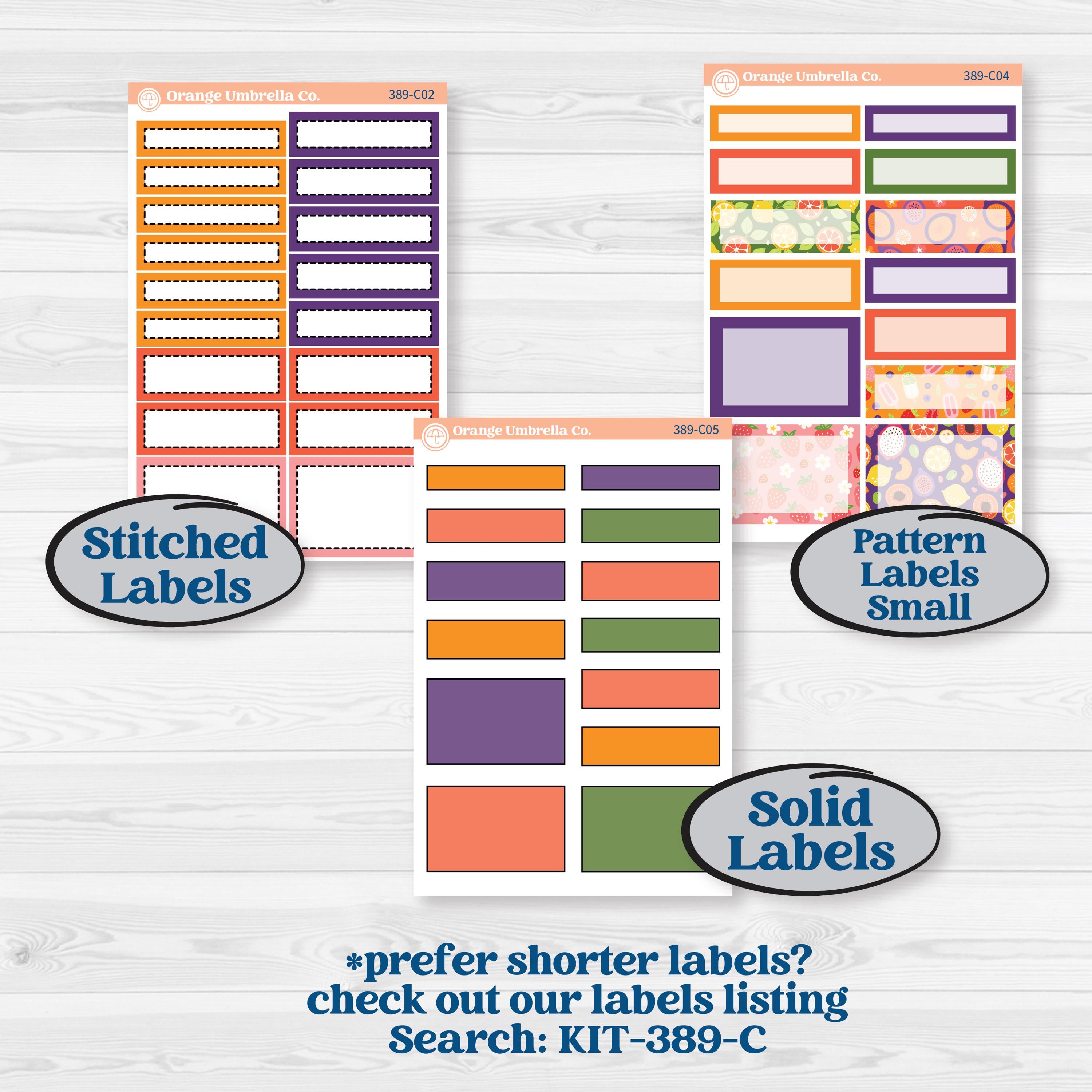Summer Fruit Kit | A5 Daily Duo Planner Kit Stickers | Ripe | KIT-89-L