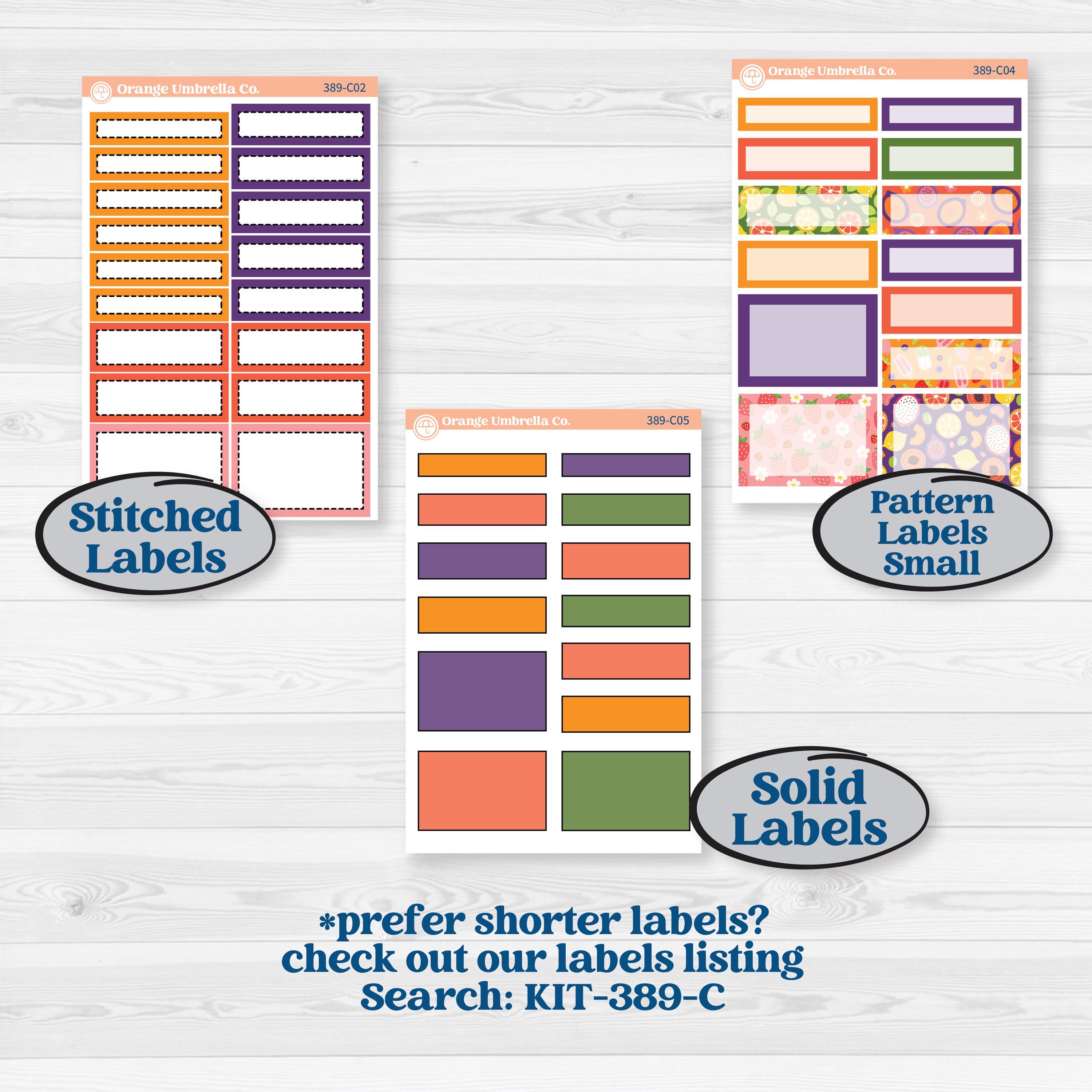 Summer Fruit Kit | 7x9 Erin Condren Daily Duo Planner Kit Stickers | Ripe | KIT-389-M