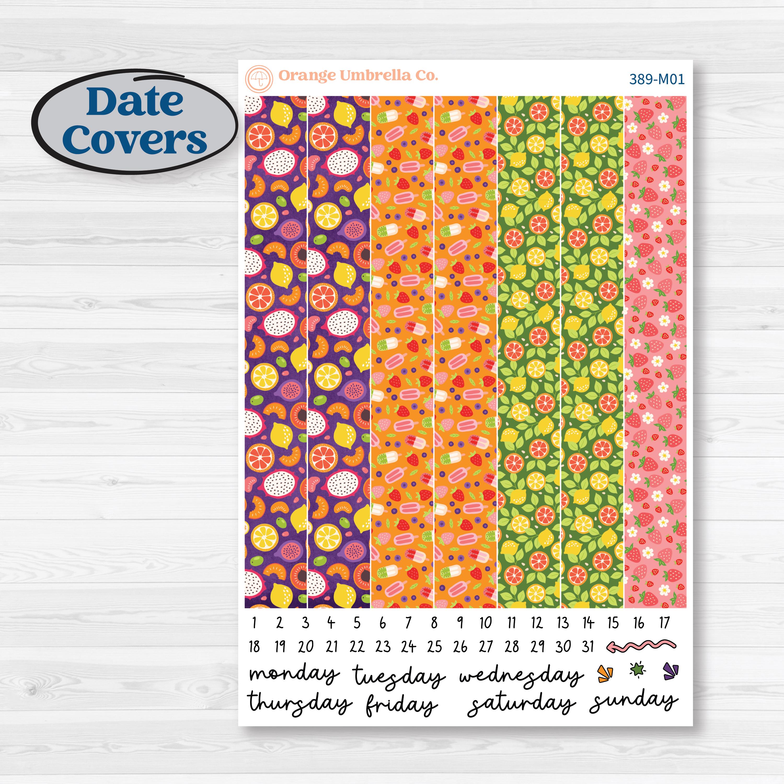 Summer Fruit Kit | 7x9 Erin Condren Daily Duo Planner Kit Stickers | Ripe | KIT-389-M