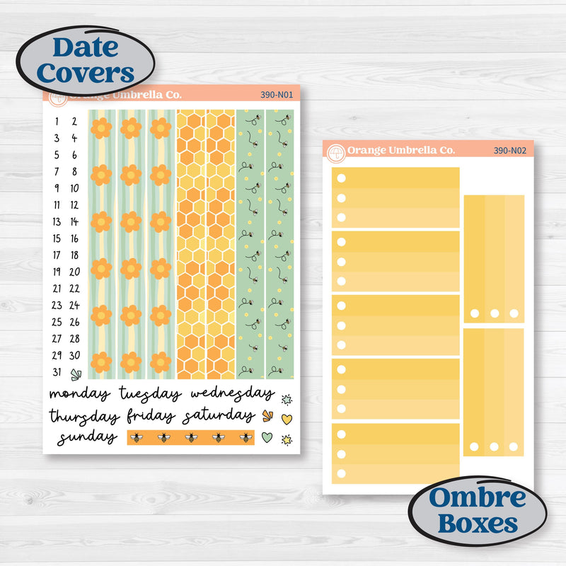 Bee Planner Kit | A5 Plum Daily Planner Kit Stickers | Buzz Off | KIT-390-N