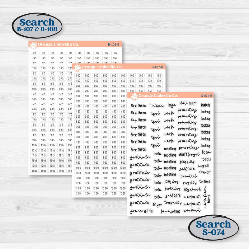 Bee Planner Kit | A5 Plum Daily Planner Kit Stickers | Buzz Off | KIT-390-N