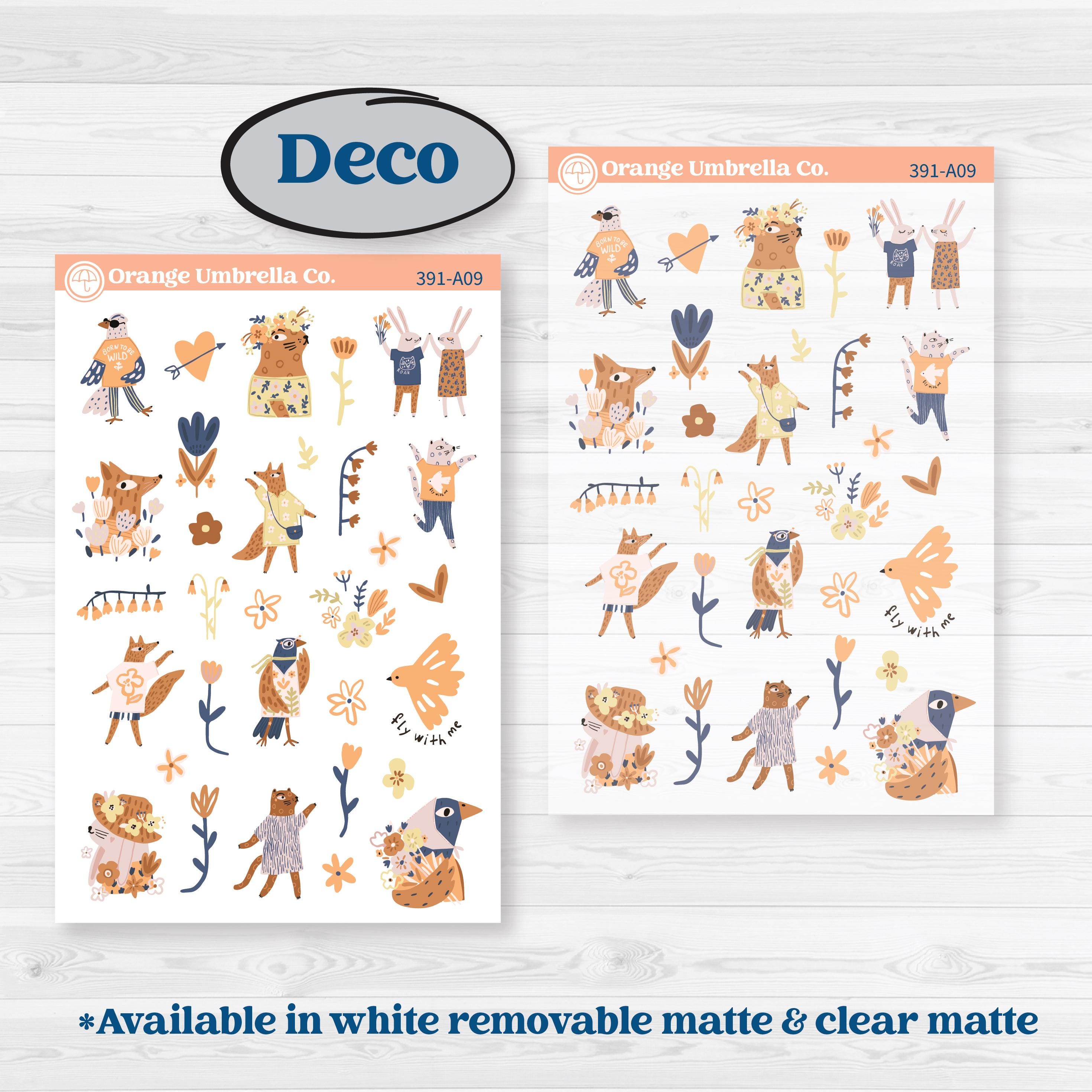 Fun Animal Kit | Weekly Sticker Kit for Vertical Planners like Erin Condren | Gone With The Wild | KIT-381-A