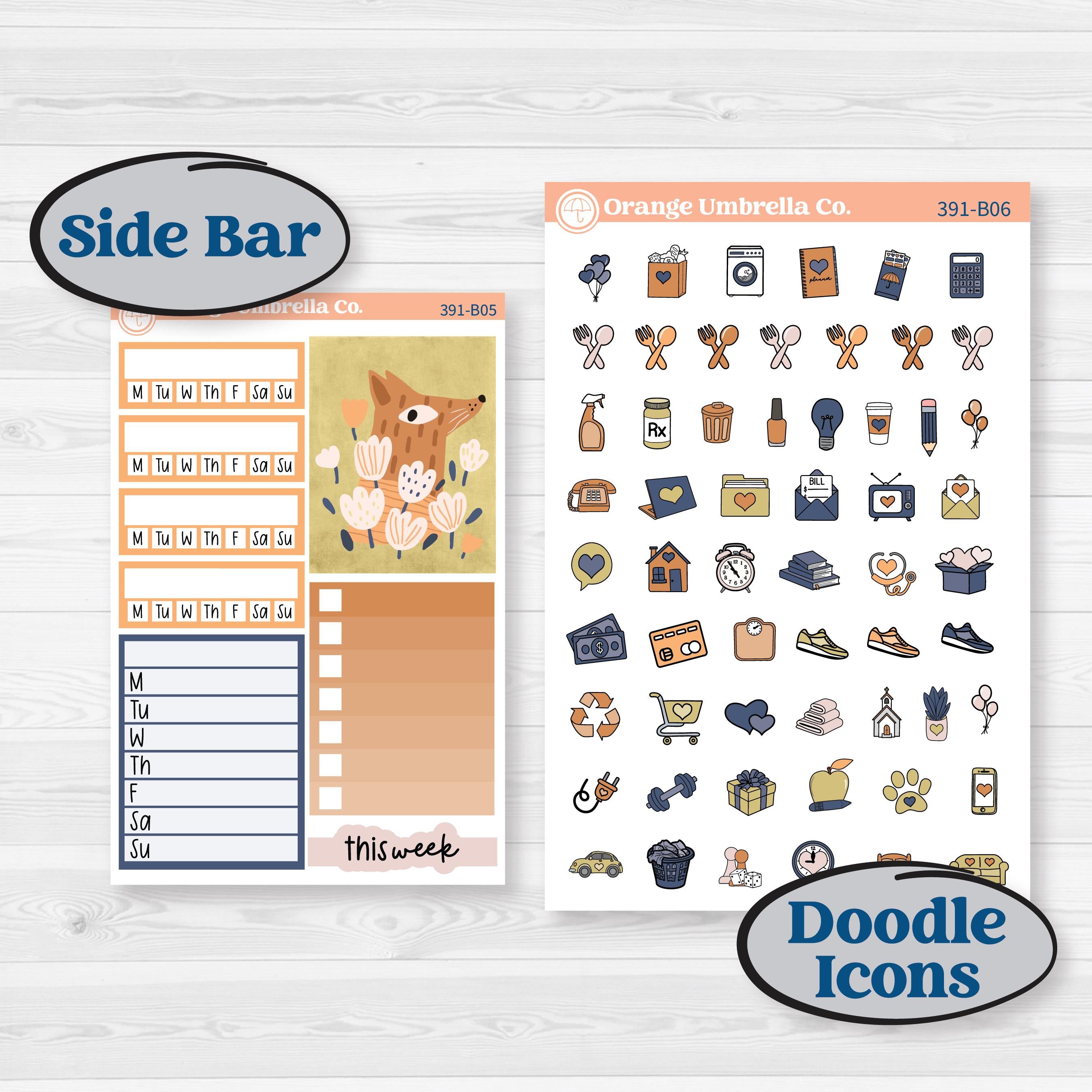 Fun Animal Kit | Weekly Add-On Planner Kit Stickers | Gone With The Wild | KIT-381-B