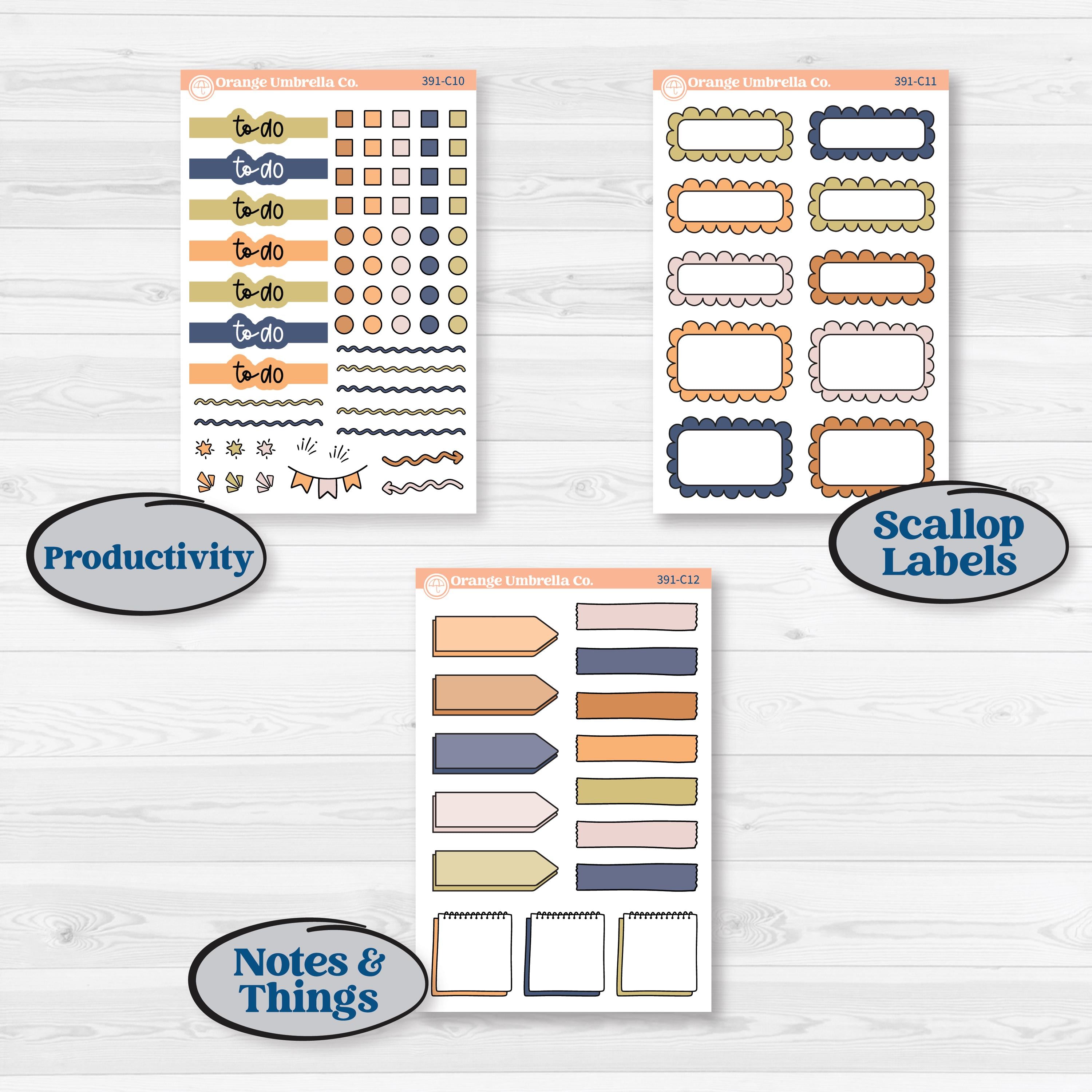 Fun Animal Kit | Weekly Add-On Labels Planner Kit Stickers | Gone With The Wild | KIT-391-C