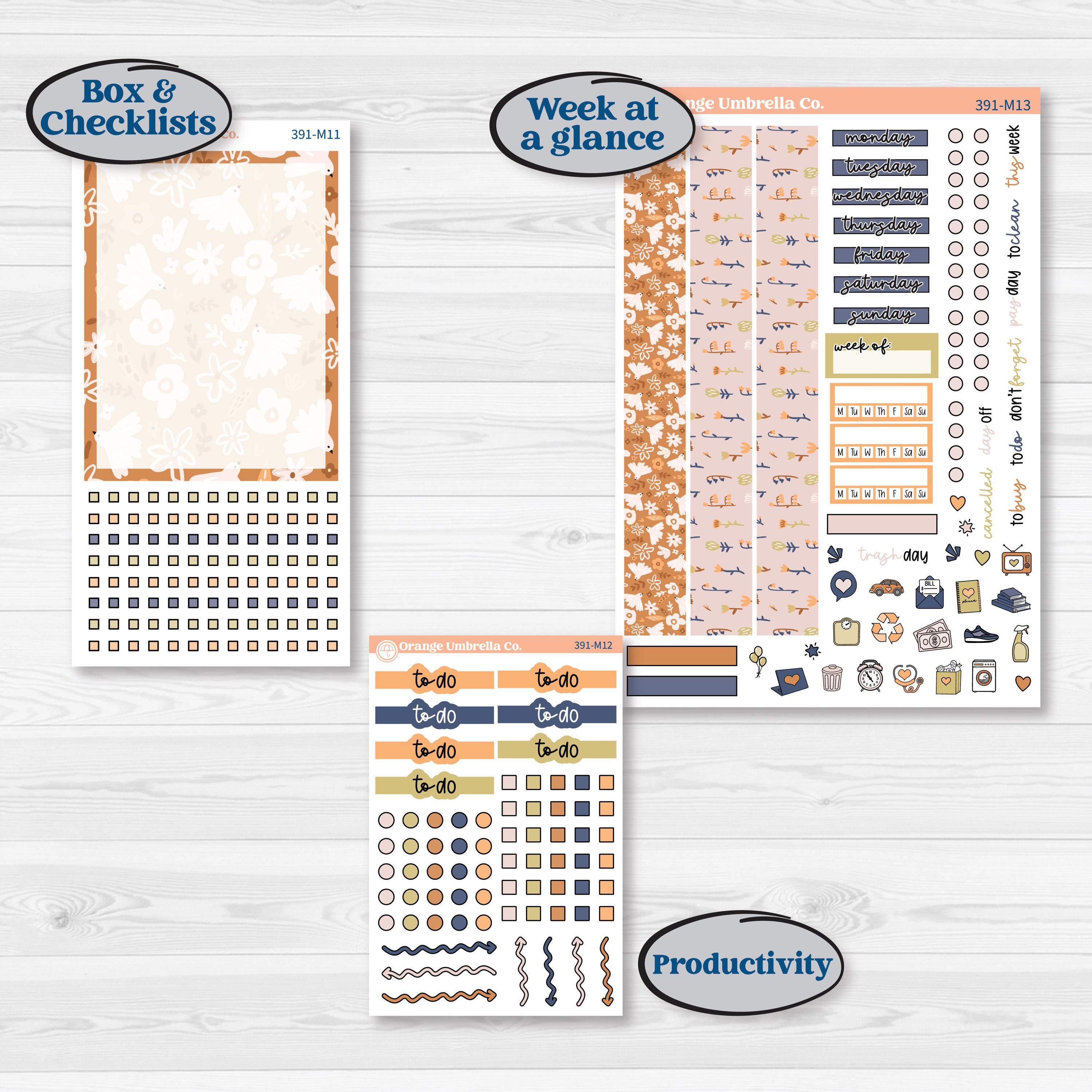 Fun Animal Kit | 7x9 Erin Condren Daily Duo Planner Kit Stickers | Gone With The Wild | KIT-391-M