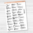 August Wacky Holidays Script Planner Stickers | F17 | E-334