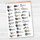 August Wacky Holidays Script Planner Stickers | F17 | E-334