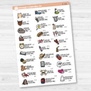 September Wacky Holidays Script Planner Stickers | F17 | E-336