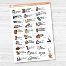 October Wacky Holidays Script Planner Stickers | F17 | E-338
