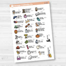 October Wacky Holidays Mini Script Planner Stickers | F17 | E-339