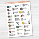 November Wacky Holidays Script Planner Stickers | F17 | E-340