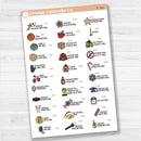 December Wacky Holidays Script Planner Stickers | F17 | E-342