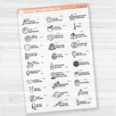 December Wacky Holidays Script Planner Stickers | F17 | E-342