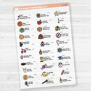 December Wacky Holidays Script Planner Stickers | F17 | E-342