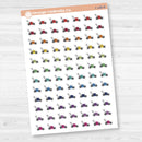 Hand Doodled Lawn Mower Icons Planner Stickers | I-149