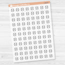 Hand Doodled Baseball Icon Planner Stickers | Clear Matte | I-490-CM