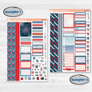 Independence Day | 4th Of July Kit | Weekly Sticker Kit for Vertical Planners like Erin Condren | Freedom | KIT-394-A