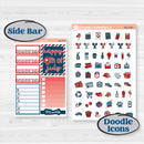 Independence Day | 4th Of July Kit | Weekly Add-On Planner Kit Stickers | Freedom | KIT-394-B