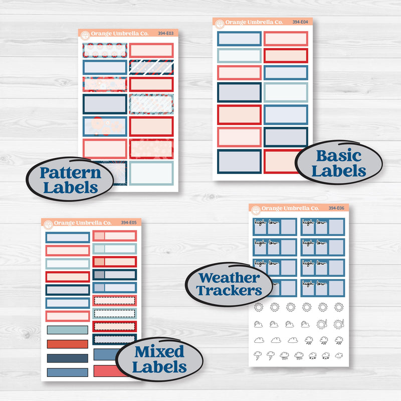 Independence Day | 4th Of July Kit | Hobonichi Cousin Weekly & Daily Planner Kit Stickers | Freedom | KIT-394-E