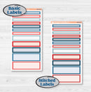 Independence Day | 4th Of July Kit | 7x9 Compact Vertical Planner Kit Stickers | Freedom | KIT-394-H