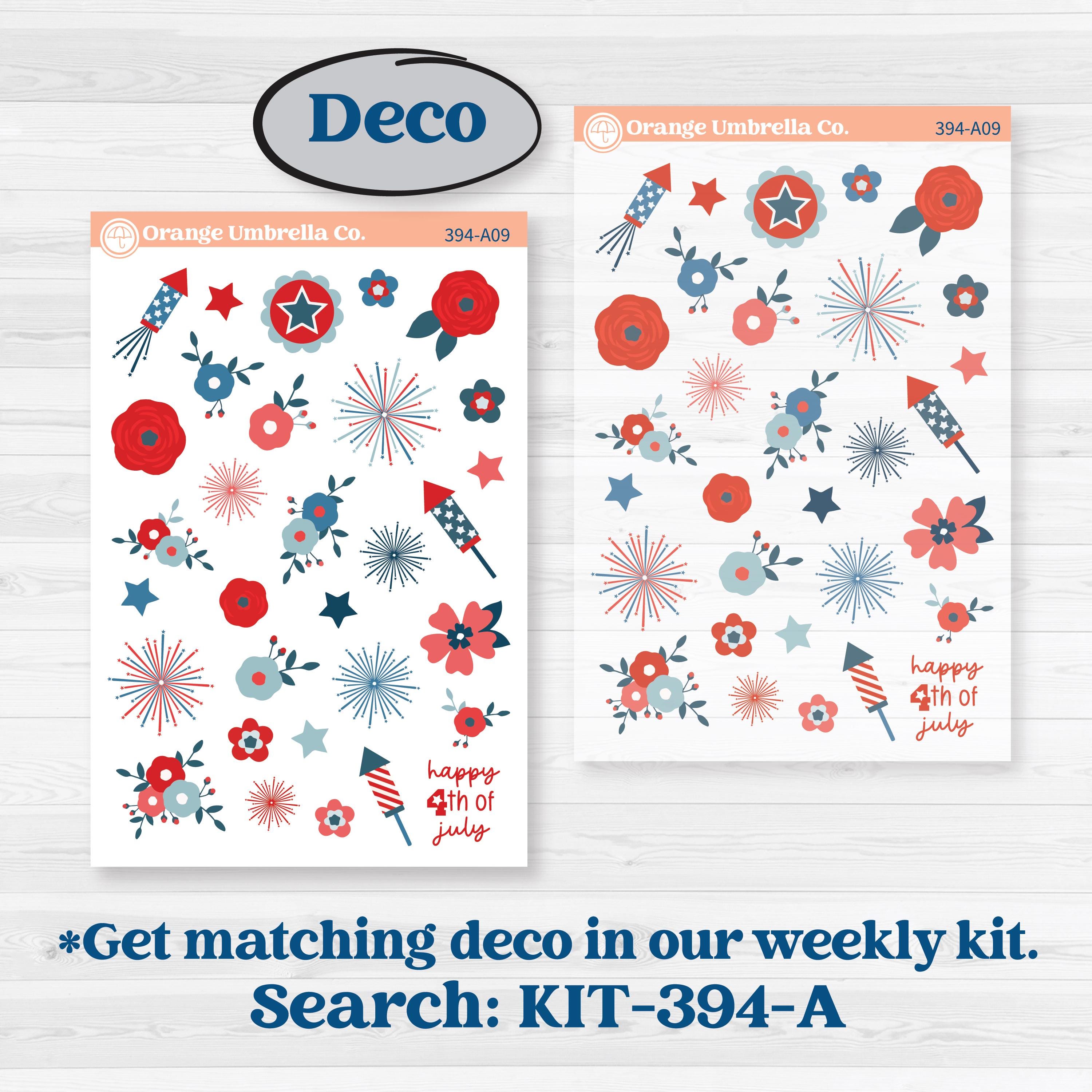 Independence Day | 4th Of July Kit | Freestyle Kit Any Planner Kit Stickers | Freedom | KIT-394-K
