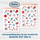 Independence Day | 4th Of July Kit | Freestyle Kit Any Planner Kit Stickers | Freedom | KIT-394-K