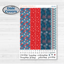 Independence Day | 4th Of July Kit | 7x9 Erin Condren Daily Duo Planner Kit Stickers | Freedom | KIT-394-M