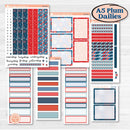 Independence Day | 4th Of July Kit | A5 Plum Daily Planner Kit Stickers | Freedom | KIT-394-N