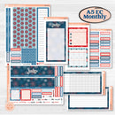 Independence Day | 4th Of July Kit | A5 Erin Condren Monthly & Dashboard Sticker Kit | 2024-2025 Planners | Freedom | KIT-394-V