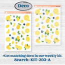 Summer Lemon Kit | Journaling Kit Planner Stickers | Lemon Me Know | KIT-393-D