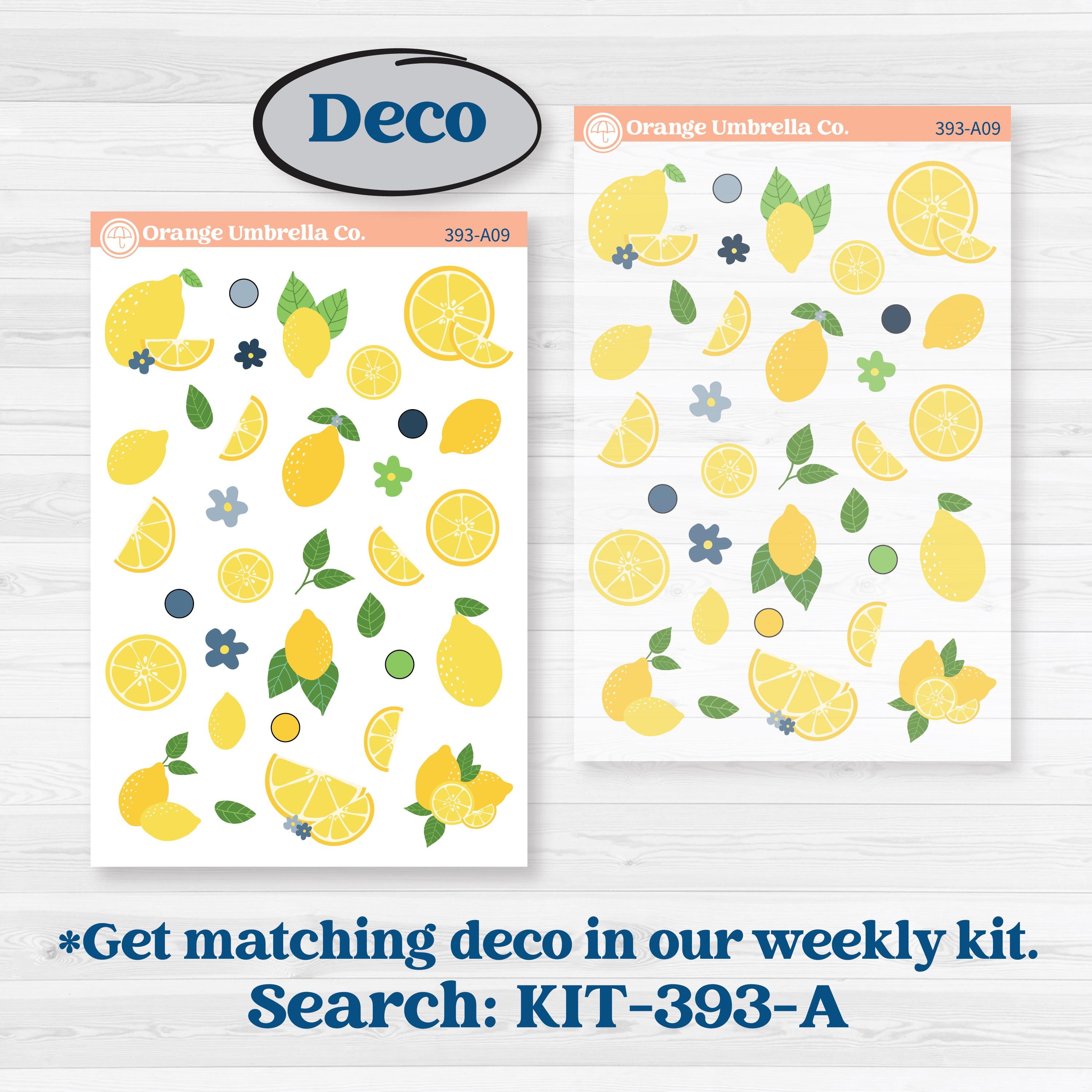 Summer Lemon Kit | Freestyle Kit Any Planner Kit Stickers | Lemon Me Know | KIT-393-K