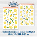 Summer Lemon Kit | Freestyle Kit Any Planner Kit Stickers | Lemon Me Know | KIT-393-K
