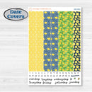 Summer Lemon Kit | 7x9 Erin Condren Daily Duo Planner Kit Stickers | Lemon Me Know | KIT-393-M
