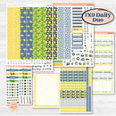 Summer Lemon Kit | 7x9 Erin Condren Daily Duo Planner Kit Stickers | Lemon Me Know | KIT-393-M