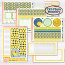 Summer Lemon Kit | 7x9 Plum Monthly & Dashboard Planner Kit Stickers | Lemon Me Know | KIT-393-T