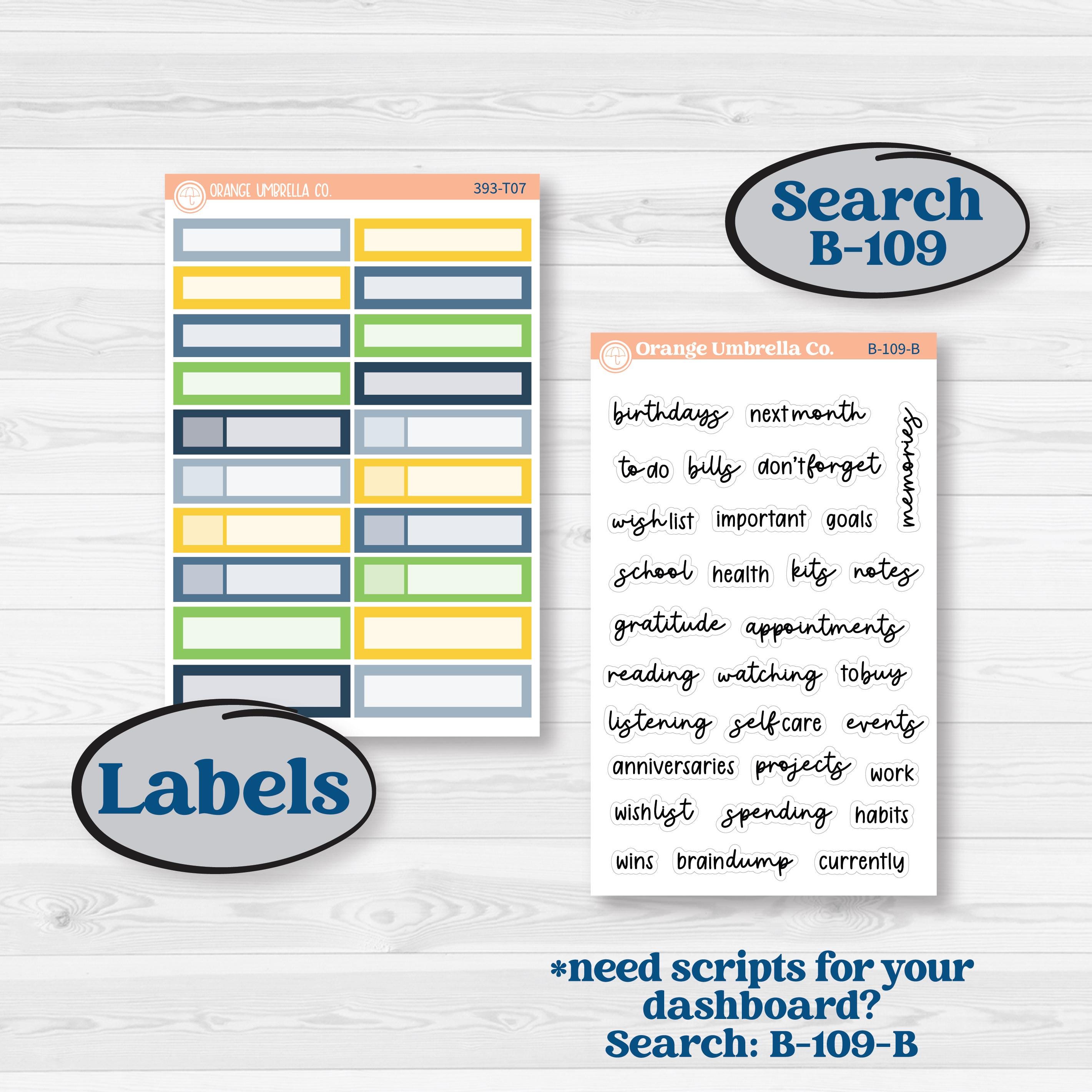 Summer Lemon Kit | 8.5x11 Plum Monthly & Dashboard Planner Kit Stickers | Lemon Me Know | KIT-393-U