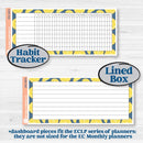 Summer Lemon Kit | 7x9 Erin Condren Life Planner Monthly & Dashboard Sticker Kit | 2024-2025 Planners | Lemon Me Know | KIT-393-W