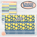 Summer Lemon Kit | 8.5 x 11 Erin Condren Monthly Planner Kit Stickers | Lemon Me Know | KIT-393-X
