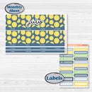 Summer Lemon Kit | 8.5 x 11 Erin Condren Monthly Planner Kit Stickers | Lemon Me Know | KIT-393-X