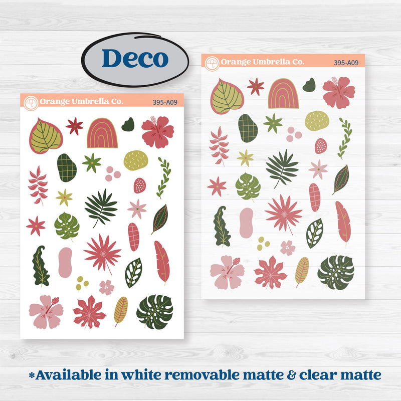 Tropical Summer Kit | Weekly Sticker Kit for Vertical Planners like Erin Condren | Borneo | KIT-395-A