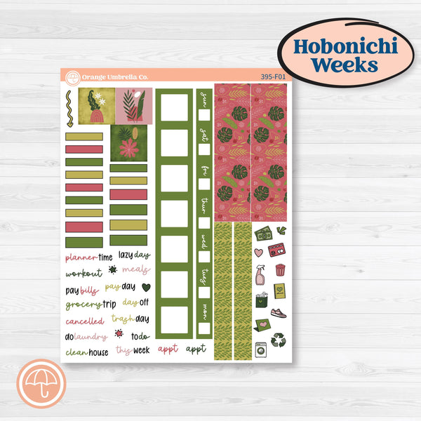 Tropical Summer Kit | Hobonichi Weeks Weekly Planner Kit Stickers | Borneo | KIT-395-F