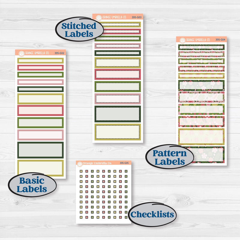 Tropical Summer Kit | A5 Compact Vertical Planner Kit Stickers for Erin Condren | Borneo | KIT-395-G