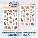 Tropical Summer Kit | Freestyle Kit Any Planner Kit Stickers | Borneo | KIT-395-K