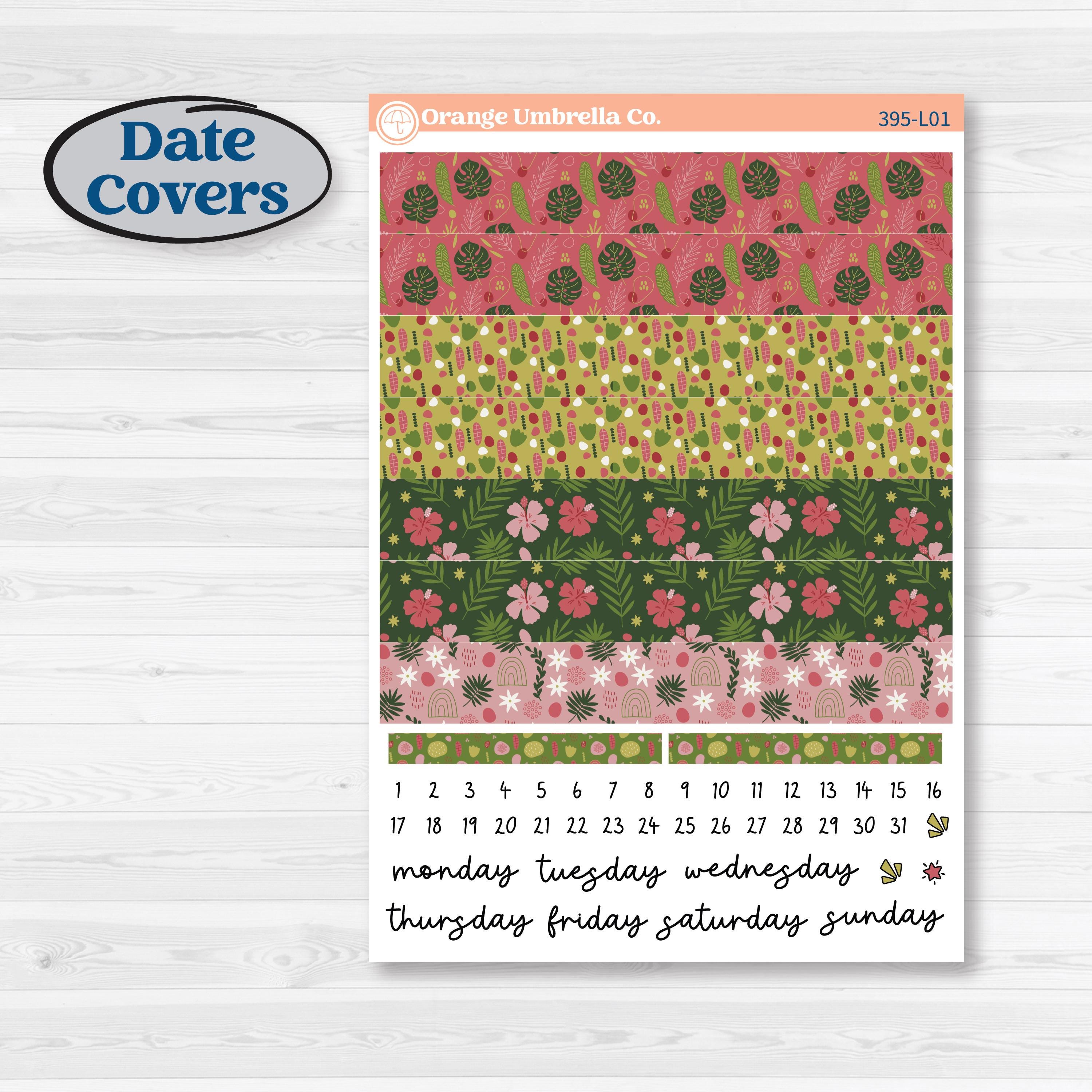 Tropical Summer Kit | A5 Daily Duo Planner Kit Stickers | Borneo | KIT-395-L