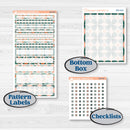 Floral Tropical Summer Kit | 7x9 Compact Vertical Planner Kit Stickers | Hawaii | KIT-396-H