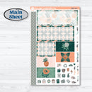 Floral Tropical Summer Kit | Plum Vertical Priorities 7x9 Planner Kit Stickers | Hawaii | KIT-396-J