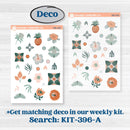 Floral Tropical Summer Kit | Freestyle Kit Any Planner Kit Stickers | Hawaii | KIT-396-K