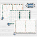 Floral Tropical Summer Kit | 7x9 Erin Condren Daily Duo Planner Kit Stickers | Hawaii | KIT-396-M